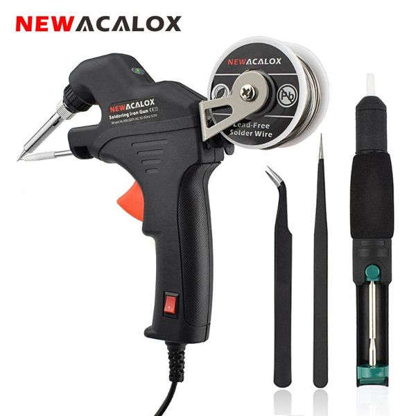 newacalox 110v/220v 50w soldering iron kit handheld welding gun internal heating automatically send tin gun welding repair tool
newacalox 110v/220v 50w soldering iron kit handheld welding gun internal heating automatically send tin gun welding repair tool