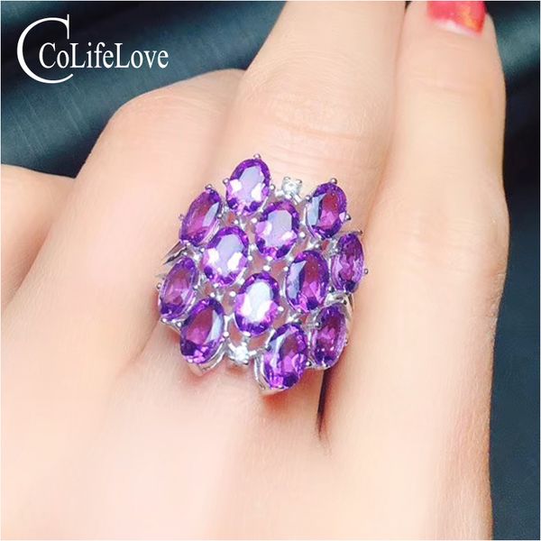 colife jewelry 925 silver amethyst ring for party 12 pieces natural vvs amethyst silver ring sterling jewelry, Golden;silver 
colife jewelry 925 silver amethyst ring for party 12 pieces natural vvs amethyst silver ring sterling jewelry, Golden;silver