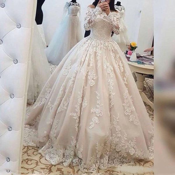 lace long sleeves wedding dresses 2020 off the shoulder a line bridal gowns sweep train beautuyful lace appliques wedding dress vestidos, White
lace long sleeves wedding dresses 2020 off the shoulder a line bridal gowns sweep train beautuyful lace appliques wedding dress vestidos, White
