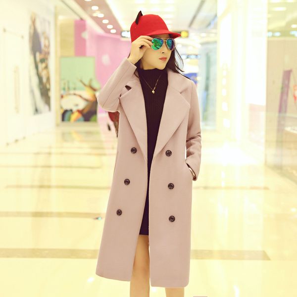 wide-waisted coat for women long wool coat and jacket solid women clothes 2018, Black
wide-waisted coat for women long wool coat and jacket solid women clothes 2018, Black