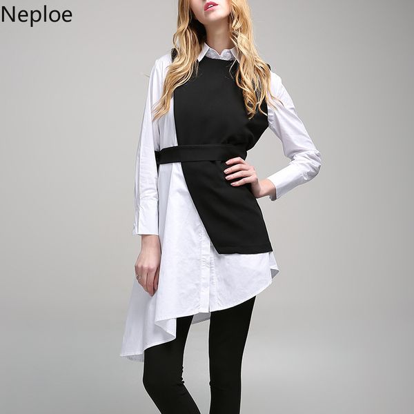 neploe fashion two pieces set long irregular shirt+vest sashes preppy style 2019 spring autumn modis high street chic suit 42754, White
neploe fashion two pieces set long irregular shirt+vest sashes preppy style 2019 spring autumn modis high street chic suit 42754, White