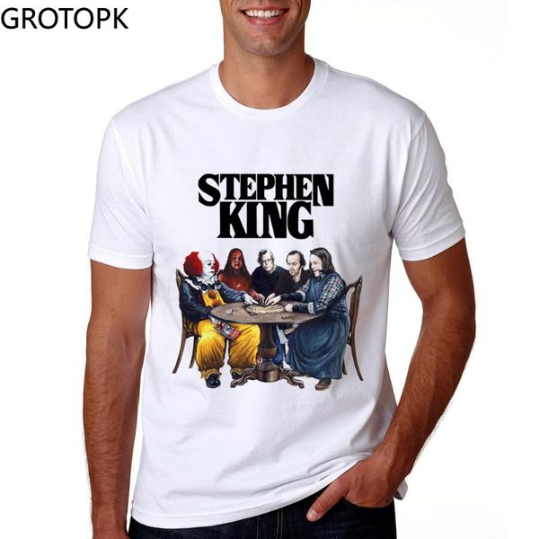 новое прибытие стивена кинга это фильм tshirt summer men стивен кинг одежда печатается с коротким рукавом рубашки вокруг шеи футболка весёлы, White;black
новое прибытие стивена кинга это фильм tshirt summer men стивен кинг одежда печатается с коротким рукавом рубашки вокруг шеи футболка весёлы, White;black