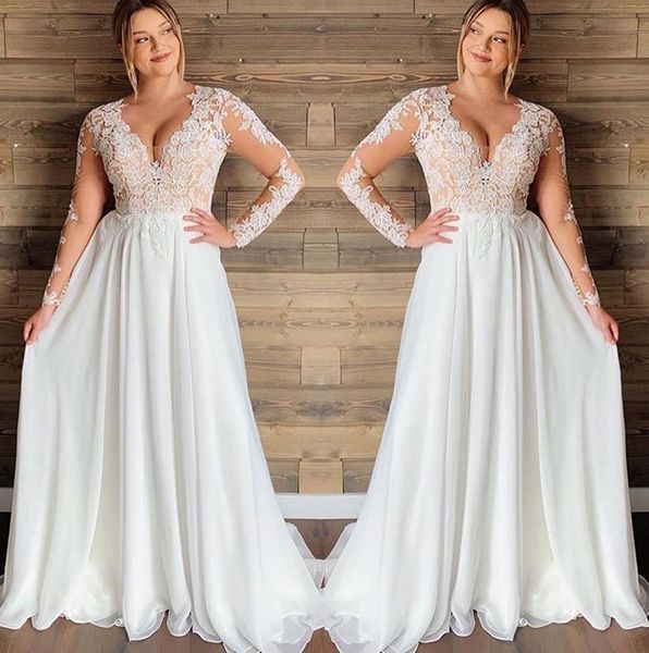 2019 Modest Long Sleeves Lace A Line Wedding Dresses Tulle Lace Applique Court Train Wedding Bridal Gowns With Buttons robe de mariée
2019 Modest Long Sleeves Lace A Line Wedding Dresses Tulle Lace Applique Court Train Wedding Bridal Gowns With Buttons robe de mariée