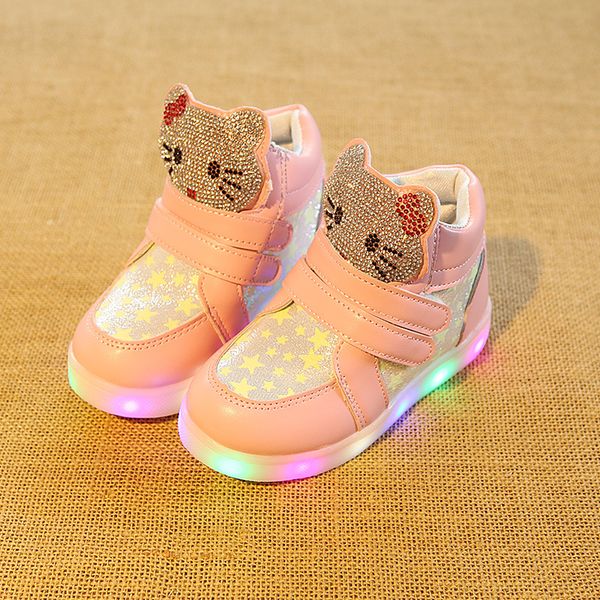 new 2020 european cartoon glitter led baby causal boots hook&loop fashion princess girls shoes lovely lighting baby sneakers, Black
new 2020 european cartoon glitter led baby causal boots hook&loop fashion princess girls shoes lovely lighting baby sneakers, Black