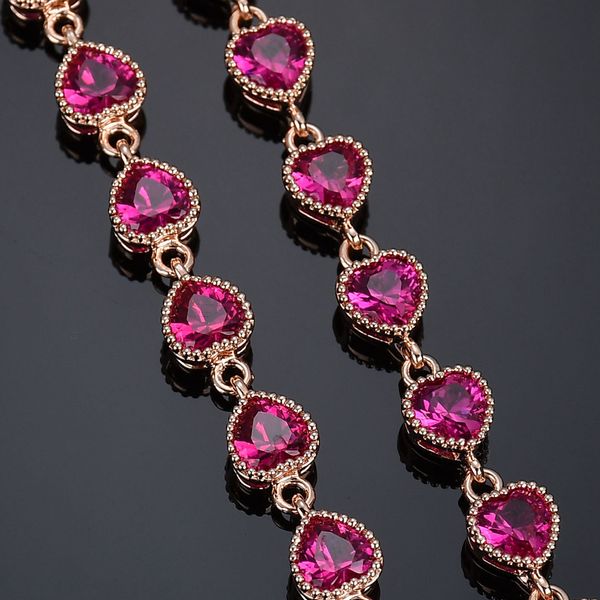 pansysen 17cm heart shape rose gold color ruby gemstone bracelets for women silver 925 jewelry charm bracelet wedding party gift, Golden;silver
pansysen 17cm heart shape rose gold color ruby gemstone bracelets for women silver 925 jewelry charm bracelet wedding party gift, Golden;silver