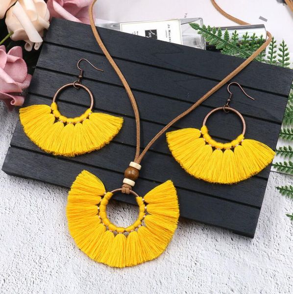 retro tassel earrings necklace set handmade multi colors bohemia women ethnic circle tassel jewelry set hipping, Silver
retro tassel earrings necklace set handmade multi colors bohemia women ethnic circle tassel jewelry set hipping, Silver