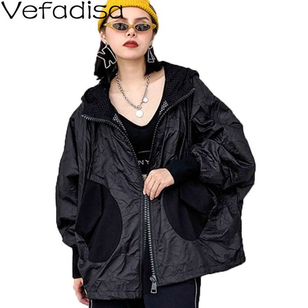 vefadisa plus size hooded baseball jacket mesh patchwork women coat 2020 autumn zipper long sleeve women coat black qyf3496, Black;brown
vefadisa plus size hooded baseball jacket mesh patchwork women coat 2020 autumn zipper long sleeve women coat black qyf3496, Black;brown