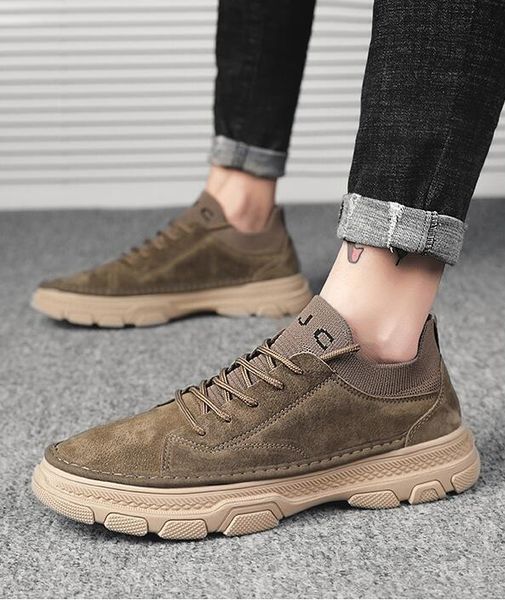 sneakers men shoes casual natural leather fashion outdoor shoe male suede lightweight vintage footwear lace-up solid sock shoes, Black
sneakers men shoes casual natural leather fashion outdoor shoe male suede lightweight vintage footwear lace-up solid sock shoes, Black