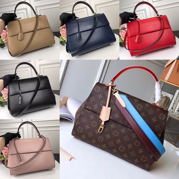 

5a cluny shoulder handbag m41302 epi leather messenger bags evening bag commuter bag female wallet purse crossbody bags with box, Black