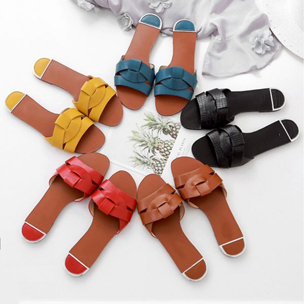 women slippers slides outdoor ladies flats pu leather comfy chic soft casual elegant summer woman fashion shoes 2019, Black
women slippers slides outdoor ladies flats pu leather comfy chic soft casual elegant summer woman fashion shoes 2019, Black