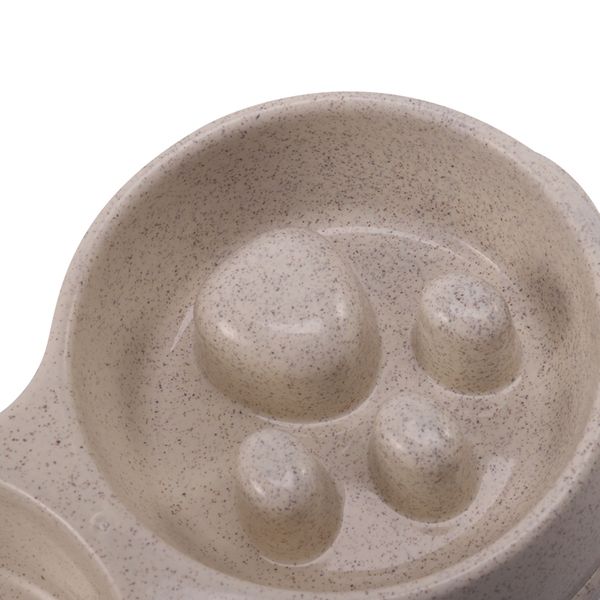 stainless steel dog pet double bowls plastic slow food bowls feeding and drinking bowls for puppy small dogs feeders