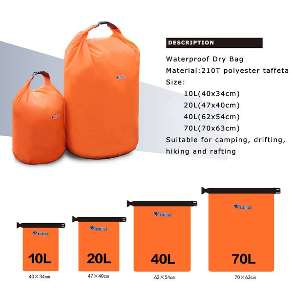 10l 20l waterproof dry bag pack sack swimming rafting kayaking river trekking floating sailing canoing boating water resistance
10l 20l waterproof dry bag pack sack swimming rafting kayaking river trekking floating sailing canoing boating water resistance
