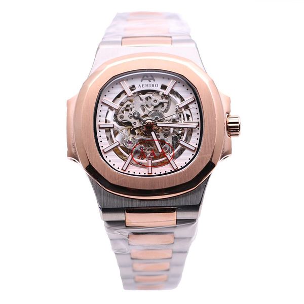 aehibo 42mm oval skeleton transparent mens watch white dial automatic mechanical two tone bracelet stainless steel mens wristwatches, Slivery;brown
aehibo 42mm oval skeleton transparent mens watch white dial automatic mechanical two tone bracelet stainless steel mens wristwatches, Slivery;brown