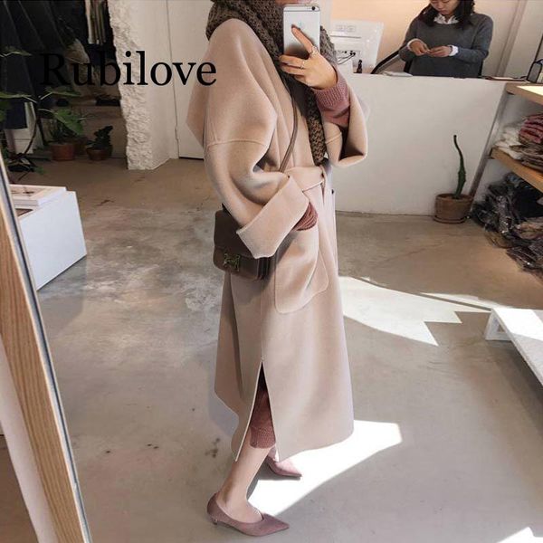 women's wool & blends rubilove 2021 spring outerwear coat turn-down collar full sleeve woolen female fashion double cashmere woollen, Black
women's wool & blends rubilove 2021 spring outerwear coat turn-down collar full sleeve woolen female fashion double cashmere woollen, Black