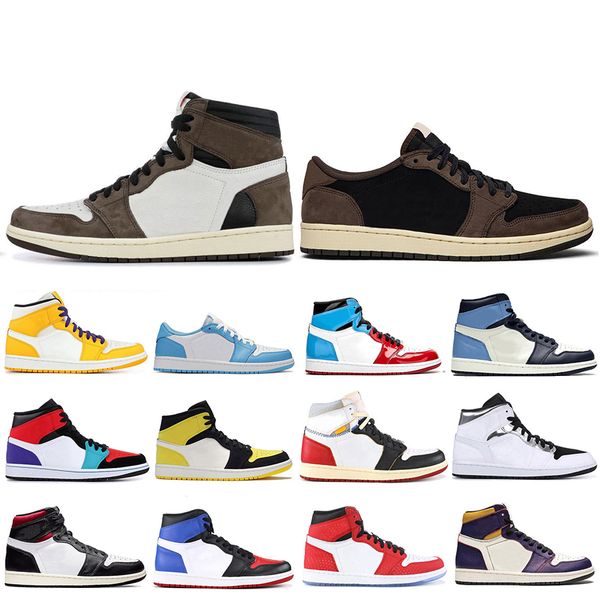 fashion jumpman 1 1s yellow toe fearless obsidian travis scotts basketball shoes spiderman og gym red banned unc mens trainers sneakers, White;red
fashion jumpman 1 1s yellow toe fearless obsidian travis scotts basketball shoes spiderman og gym red banned unc mens trainers sneakers, White;red