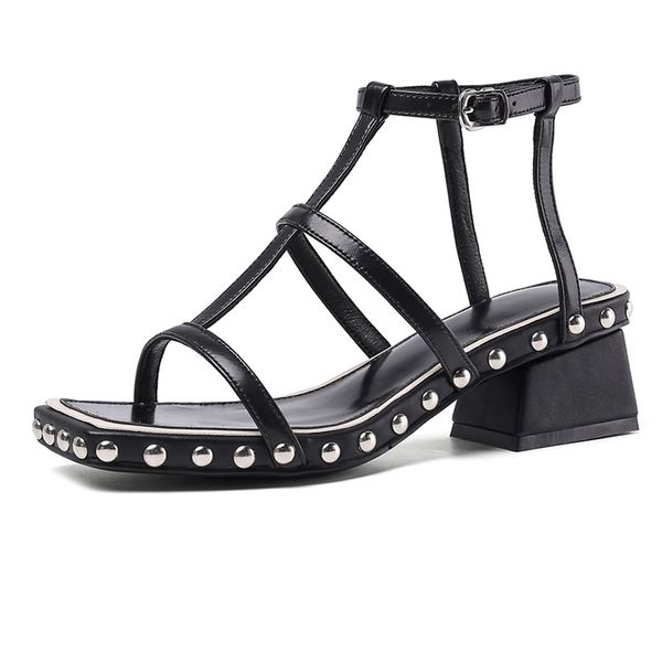 2020 summer new fashion square toe square med heels women gladiator sandals genuine leather pumps elegant casual shoes, Black
2020 summer new fashion square toe square med heels women gladiator sandals genuine leather pumps elegant casual shoes, Black