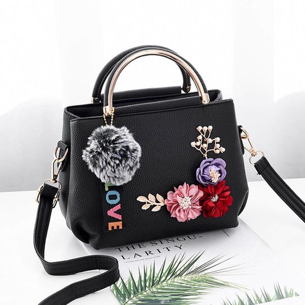 leather handbag women shoulder bag tote flowers shell sac a main femme rivets fur ball pendant luxury designer ladies mx200327
leather handbag women shoulder bag tote flowers shell sac a main femme rivets fur ball pendant luxury designer ladies mx200327