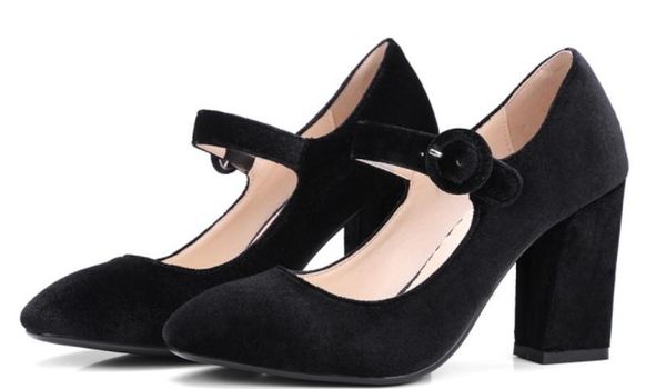 2019 fashion suede women's shoes in spring and autumn with new style high heel coarse heel shallow mouth, Black
2019 fashion suede women's shoes in spring and autumn with new style high heel coarse heel shallow mouth, Black