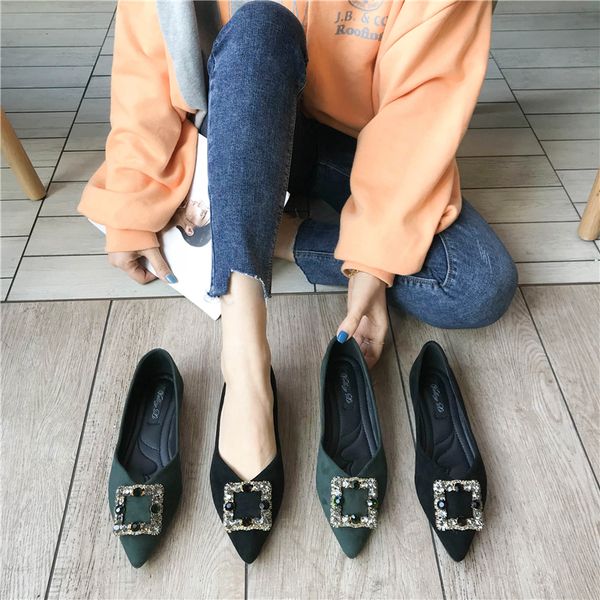 fashion flock crystal metal buckle moccasins pointed toe casual comfy shoes woman shallow brief flats elegant ladies flats femme, Black
fashion flock crystal metal buckle moccasins pointed toe casual comfy shoes woman shallow brief flats elegant ladies flats femme, Black