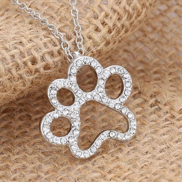 new arrival cats dogs paw hollow out full crystal pendant necklace pets fashion jewelry ing, Silver
new arrival cats dogs paw hollow out full crystal pendant necklace pets fashion jewelry ing, Silver