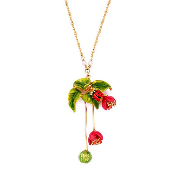 necklace women hand-painted enamel flower necklace personality simple tassel pendant clavicle chain for women, Silver
necklace women hand-painted enamel flower necklace personality simple tassel pendant clavicle chain for women, Silver
