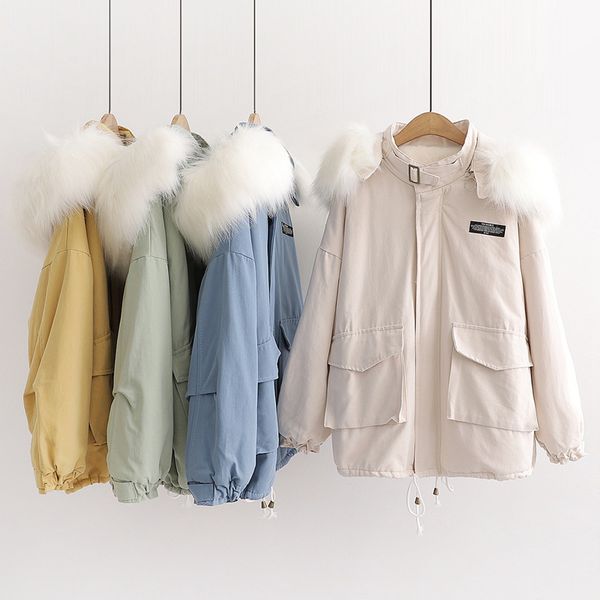 hh9739 winter new style korean-style versatile casual loose-fit college style labeling large fur collar hooded cotton-padded clo, Blue;black
hh9739 winter new style korean-style versatile casual loose-fit college style labeling large fur collar hooded cotton-padded clo, Blue;black