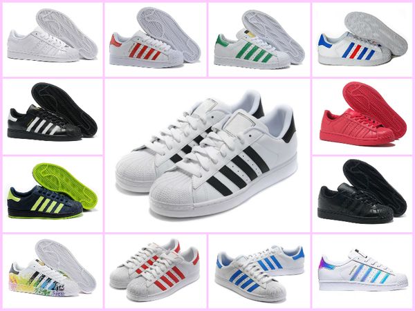 2018 superstar original white hologram iridescent junior gold superstars sneakers originals super star women men sport running shoes 36-45, Black
2018 superstar original white hologram iridescent junior gold superstars sneakers originals super star women men sport running shoes 36-45, Black