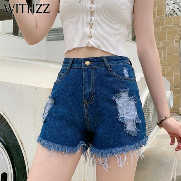 withzz summer women's high waist ripped jeans loose fashion hole denim shorts, Blue
withzz summer women's high waist ripped jeans loose fashion hole denim shorts, Blue