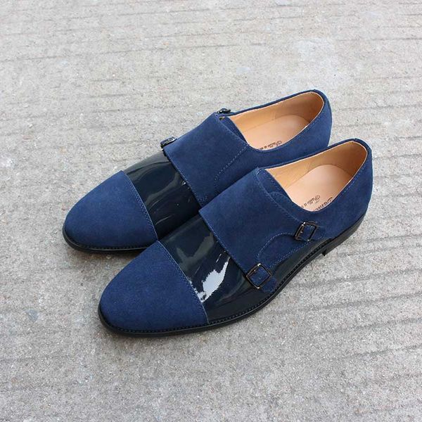 handmade shoes party wedding classic elegant men shoes blue monk strap buckle oxford patent classic footwear dropshipping, Black
handmade shoes party wedding classic elegant men shoes blue monk strap buckle oxford patent classic footwear dropshipping, Black
