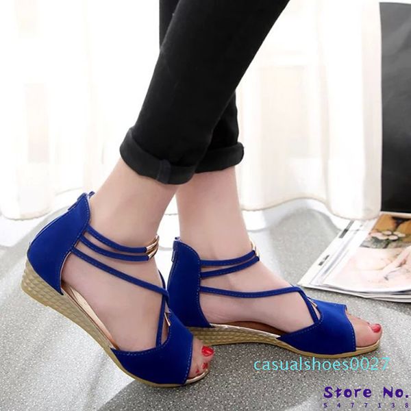women's shoes summer style women sandals wedge female sandals platform open toe ankle straps good leather casual shoes plus c27, Black
women's shoes summer style women sandals wedge female sandals platform open toe ankle straps good leather casual shoes plus c27, Black