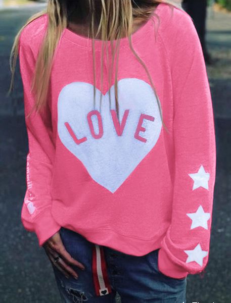 women round collar hoodie sweatshirt long sleeve jumper pullover heart print casual autumn spring winter, Black
women round collar hoodie sweatshirt long sleeve jumper pullover heart print casual autumn spring winter, Black