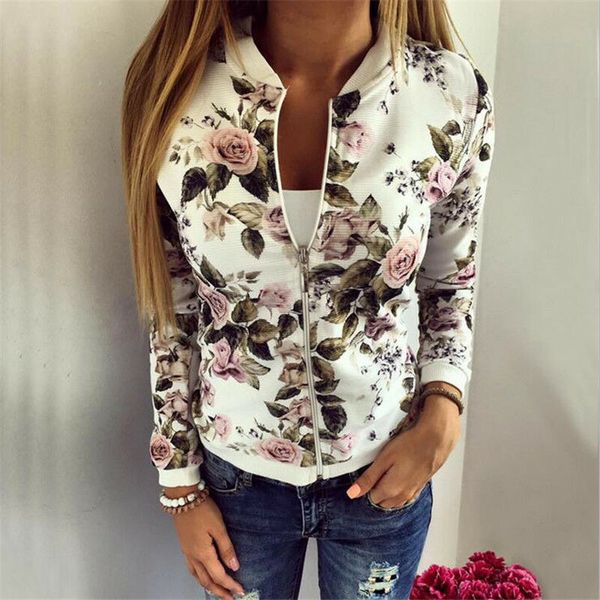 women jacket autumn flower print plus size casual baseball sweatshirt button thin bomber long sleeves coat jackets, Black;brown
women jacket autumn flower print plus size casual baseball sweatshirt button thin bomber long sleeves coat jackets, Black;brown