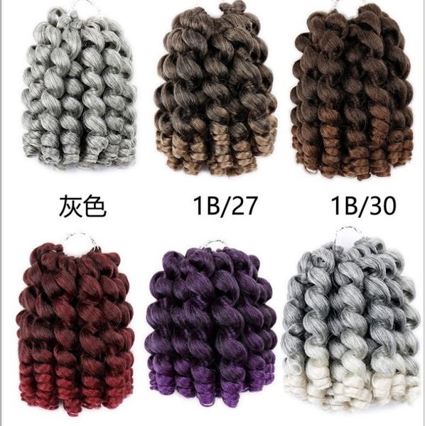 jamaican roots curl 8 inch ombre jumpy wand curl braids crochet braids synthetic hair extension for fashion women, Black
jamaican roots curl 8 inch ombre jumpy wand curl braids crochet braids synthetic hair extension for fashion women, Black