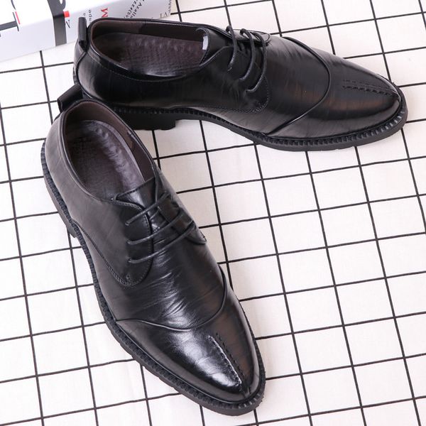 2019 размер 37-44 oxfords кожа мужская обувь мода повседневная заостренной верхушкой формальное бизнес мужской свадебные платья квартиры who, Black
2019 размер 37-44 oxfords кожа мужская обувь мода повседневная заостренной верхушкой формальное бизнес мужской свадебные платья квартиры who, Black