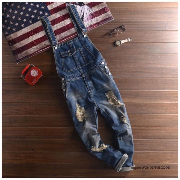 wholesale- fashion brands ripped jeans bib overalls men slim fit skinny jeans man casual destroy wash denim jumpsuits ing, Blue
wholesale- fashion brands ripped jeans bib overalls men slim fit skinny jeans man casual destroy wash denim jumpsuits ing, Blue