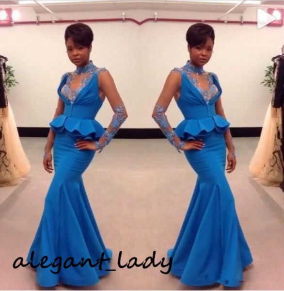peplum mermaid prom formal dresses with long sleeve 2019 high neck lace stain beadwork trumpet african plus size evening wear dress, Black
peplum mermaid prom formal dresses with long sleeve 2019 high neck lace stain beadwork trumpet african plus size evening wear dress, Black