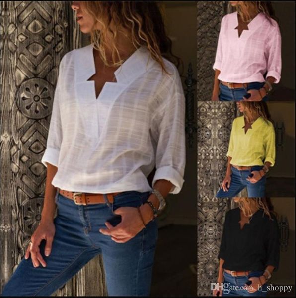 2018 осенняя мода v-образным вырезом нерегулярные плед с длинными рукавами блузка рубашка, White
2018 осенняя мода v-образным вырезом нерегулярные плед с длинными рукавами блузка рубашка, White