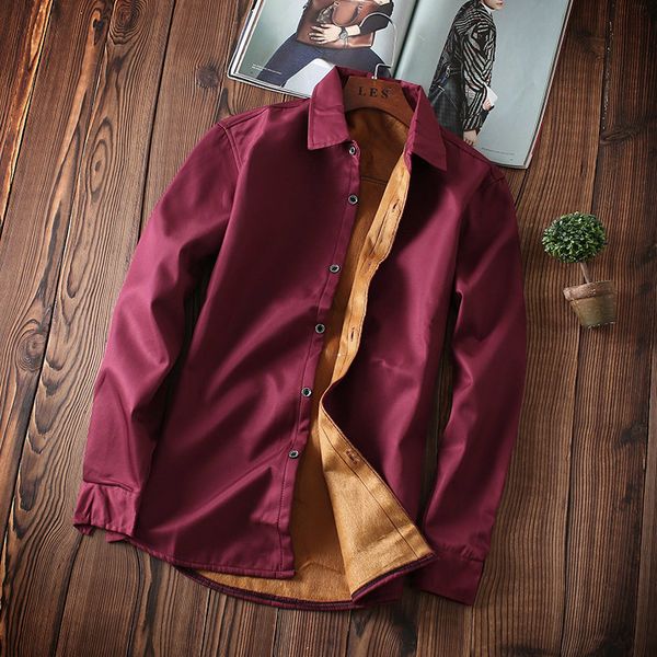 men's dress shirts men solid color long sleeve warm and velvet shirt streetwear fleece lining winter tuxedo slim fit clothing, White;black
men's dress shirts men solid color long sleeve warm and velvet shirt streetwear fleece lining winter tuxedo slim fit clothing, White;black