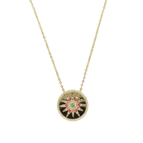 wholesale- round coin necklace for women 2018 fashion trend jewelry north star rainbow cz paved disco charm chain party jewelry, Silver
wholesale- round coin necklace for women 2018 fashion trend jewelry north star rainbow cz paved disco charm chain party jewelry, Silver