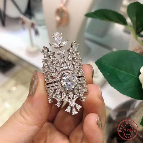 classical crown ring luxury jewelry 100% 925 sterling silver fine water drop diamond gemstones 2 in 1 women wedding bridal ring set gift, Slivery;golden
classical crown ring luxury jewelry 100% 925 sterling silver fine water drop diamond gemstones 2 in 1 women wedding bridal ring set gift, Slivery;golden