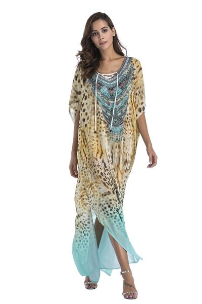 women chiffon beach dress summer covers up pareos sarongs bikini printed bathing suit beach tunic swimsuit robe de plage, Blue;gray 
women chiffon beach dress summer covers up pareos sarongs bikini printed bathing suit beach tunic swimsuit robe de plage, Blue;gray