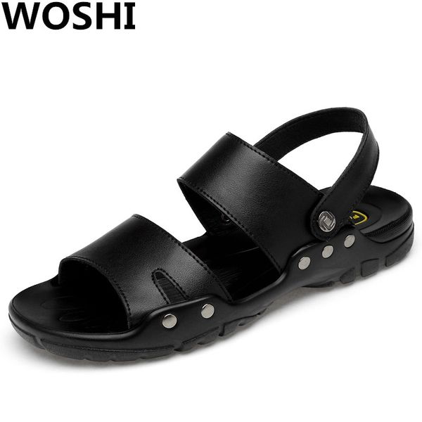 large size 15 16 17 genuine leather sandals men summer breathable outdoor beach slippers men soft shoes w5, Black
large size 15 16 17 genuine leather sandals men summer breathable outdoor beach slippers men soft shoes w5, Black