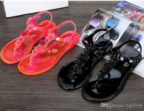 women summer sandals fashion brand hollow lacing super soft flower jelly original pvc ladies flat casual travel beach sandals, Black
women summer sandals fashion brand hollow lacing super soft flower jelly original pvc ladies flat casual travel beach sandals, Black