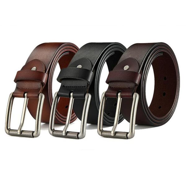 el barco new cowhide leather men belt luxury designer black male belts brown coffee pin buckle waist strap size 125, Black;brown
el barco new cowhide leather men belt luxury designer black male belts brown coffee pin buckle waist strap size 125, Black;brown