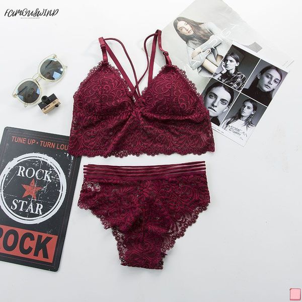 bra women bras set push up padded lace lace brief set women lace bra set good quality, Red;black