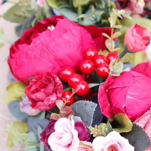 decorative door wreath,silk flower peony head flower wreath 40cm handmade garland for autumn winter outdoor display red
decorative door wreath,silk flower peony head flower wreath 40cm handmade garland for autumn winter outdoor display red