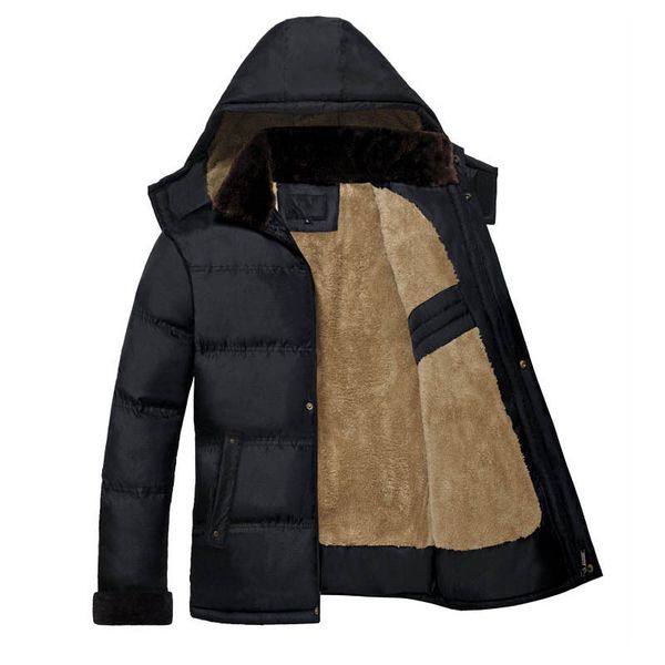 winter jacket men thick warm wool liner winter coat men casual hooded collar fleece windbreaker mens outerwear parkas hombre, Black
winter jacket men thick warm wool liner winter coat men casual hooded collar fleece windbreaker mens outerwear parkas hombre, Black