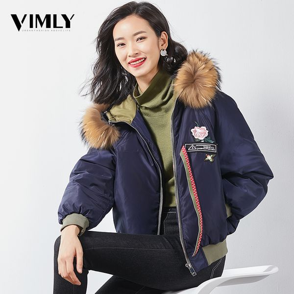 vimly women casual fur hooded down coat female thick white duck down coat zippers jacket ladies winter warm street wear outwear, Black
vimly women casual fur hooded down coat female thick white duck down coat zippers jacket ladies winter warm street wear outwear, Black
