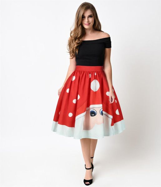 ladies' large size skirt dress retro santa print christmas halloween party prom costume swing dress party cosplay costume, Black;red
ladies' large size skirt dress retro santa print christmas halloween party prom costume swing dress party cosplay costume, Black;red