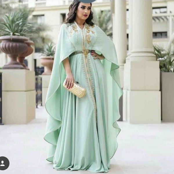 2020 mint green caftan evening dresses long sleeve gold appliques embroidery zipper kaftan prom gowns arabic abaya plus size reception dress
2020 mint green caftan evening dresses long sleeve gold appliques embroidery zipper kaftan prom gowns arabic abaya plus size reception dress